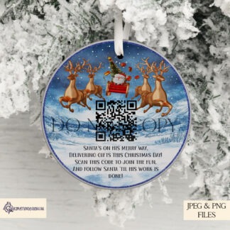 NORAD Santa Tracker Bauble Designs Set of 4
