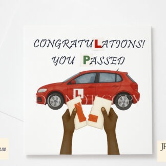 Driving Test Pass Designs Set featuring male and female hands ripping L plates in multiple skin tones with mock-ups