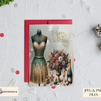 Classy Lady and Vintage Gentleman Christmas Collection with 12 elegant designs for festive cards, mugs, bookmarks and gifts