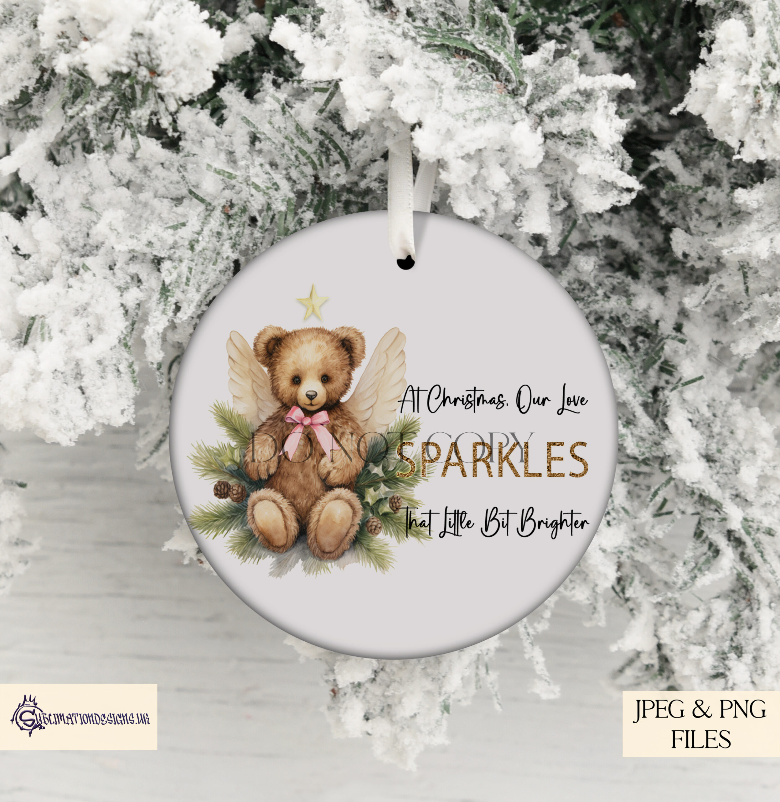 Christmas Angel Teddy Memorial Designs Set updated with 5 colour schemes, wording options and bonus discontinued version with mock-ups