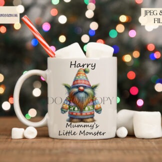 Cute Little Monsters in Christmas Jumpers Designs Set with 6 festive variations including textless, cave background and worry monster poem