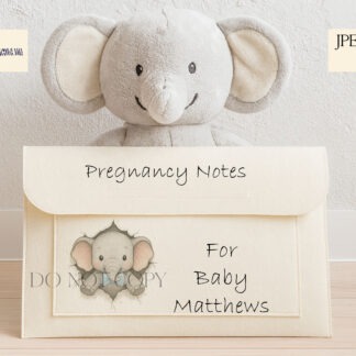 Baby Elephant Burst Designs Set featuring neutral, blue and pink bow variations bursting through the background