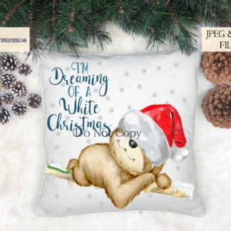 Christmas Dreaming Sloth Set featuring festive sloth designs in textless and funny worded variations