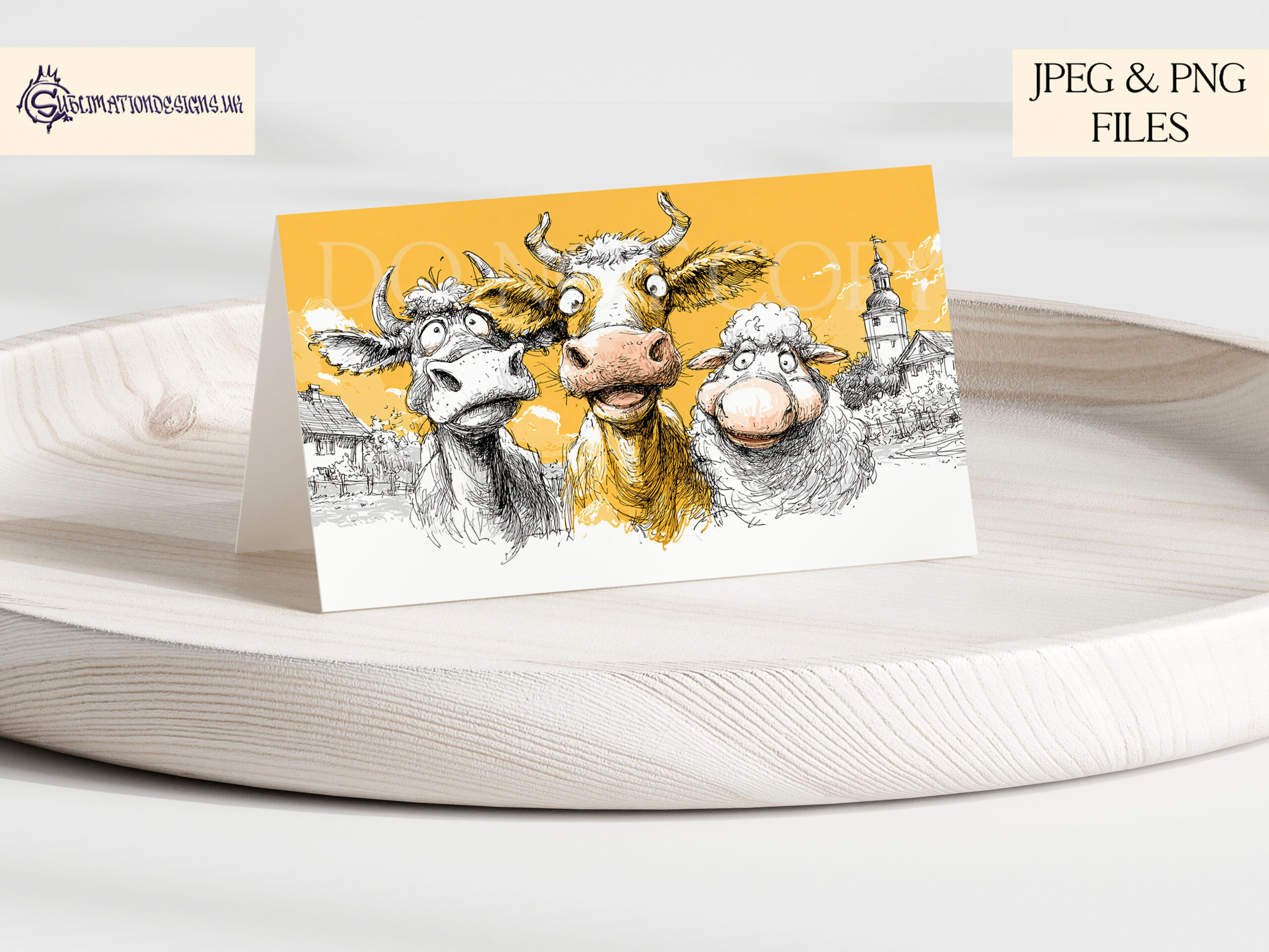 Farmyard animal sketch bundle featuring cows, pigs, horses and other farm animals on A4 templates