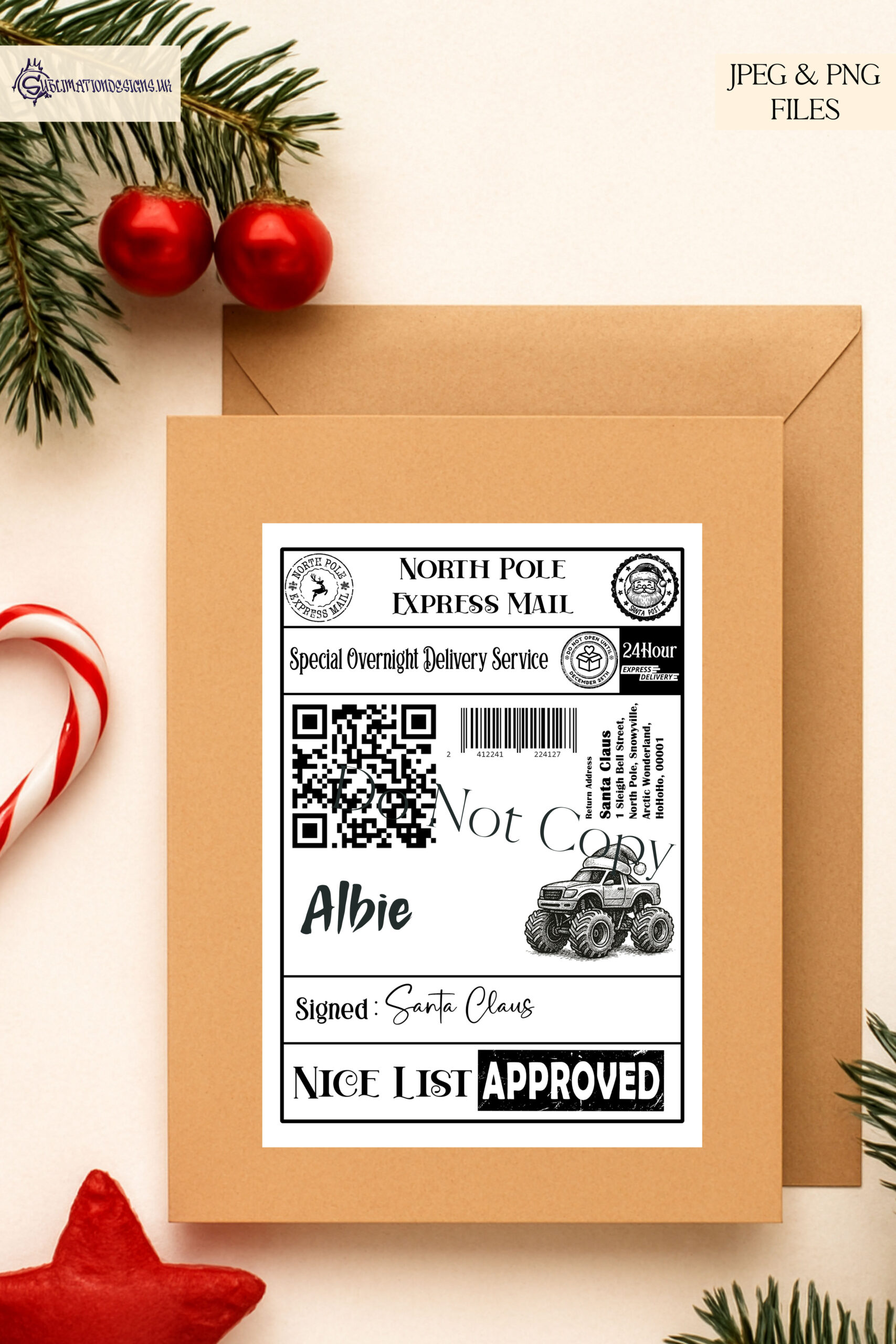 Christmas Post Label Bundle featuring 24 festive designs with new characters for customizable holiday labels