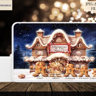 Make Your Own Gingerbread Family Design Set with templates for personalised Christmas gifts and baubles