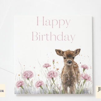 Baby Deer in Carnation Field Limited Edition Set of 6