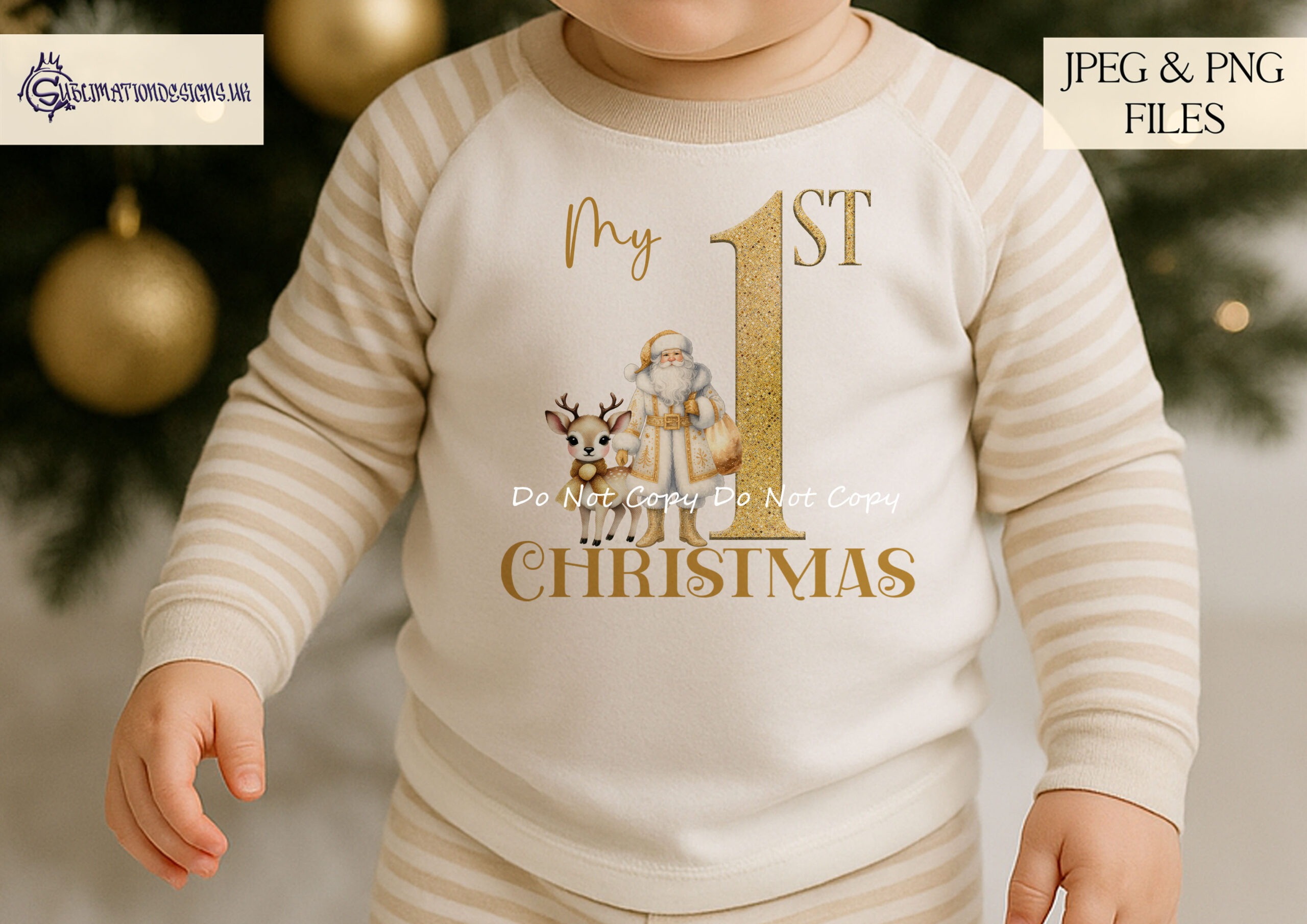White and Gold Santa alphabet letters with matching star backgrounds and festive extras