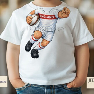 Headless 6 Nations Rugby Players Set of 12 preview showing headless rugby players running forward with England, Ireland, Scotland, Wales, France and Italy shirts in light and dark skin tones, supplied in JPEG and PNG