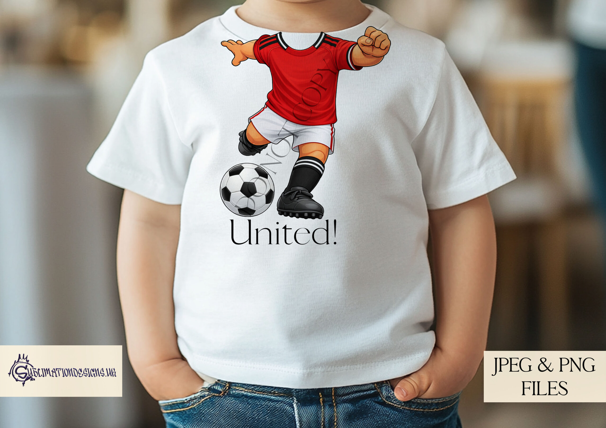 Headless Premier Football Players Set of 40 preview showing headless football players in premier inspired kits with white and Black skin tone options, supplied in JPEG and PNG with mock ups