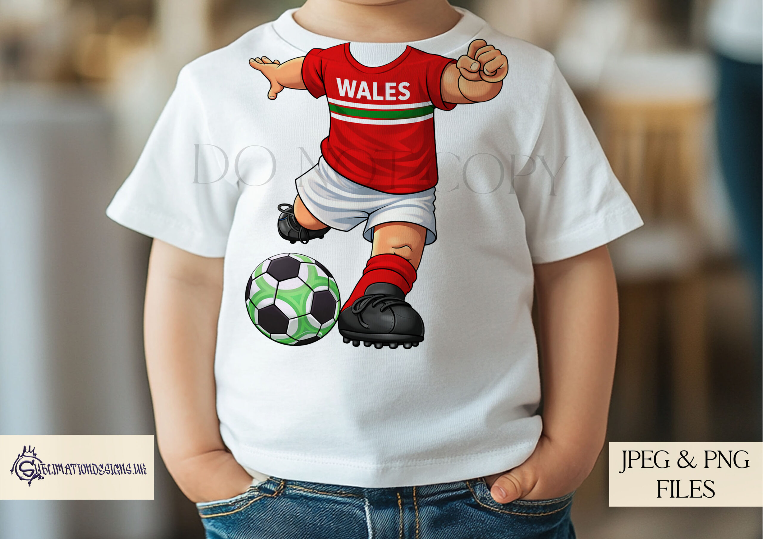 Headless Home Nations Football Players Set of 8 preview showing headless football players running forward with England, Scotland, Ireland and Wales shirts in light and dark skin tones, supplied in JPEG and PNG