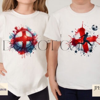 England football paint splash designs in bold colours suitable for apparel mugs cushions and football fan products