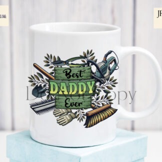 Gardening dad plaque designs with garden tools and leafy backgrounds suitable for personalised Father’s Day gifts and plaques