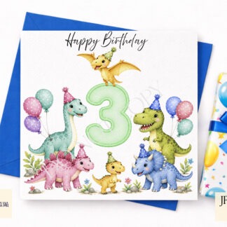 Green dinosaur milestone number designs with party hat dinosaurs for baby milestones birthday cards and keepsakes
