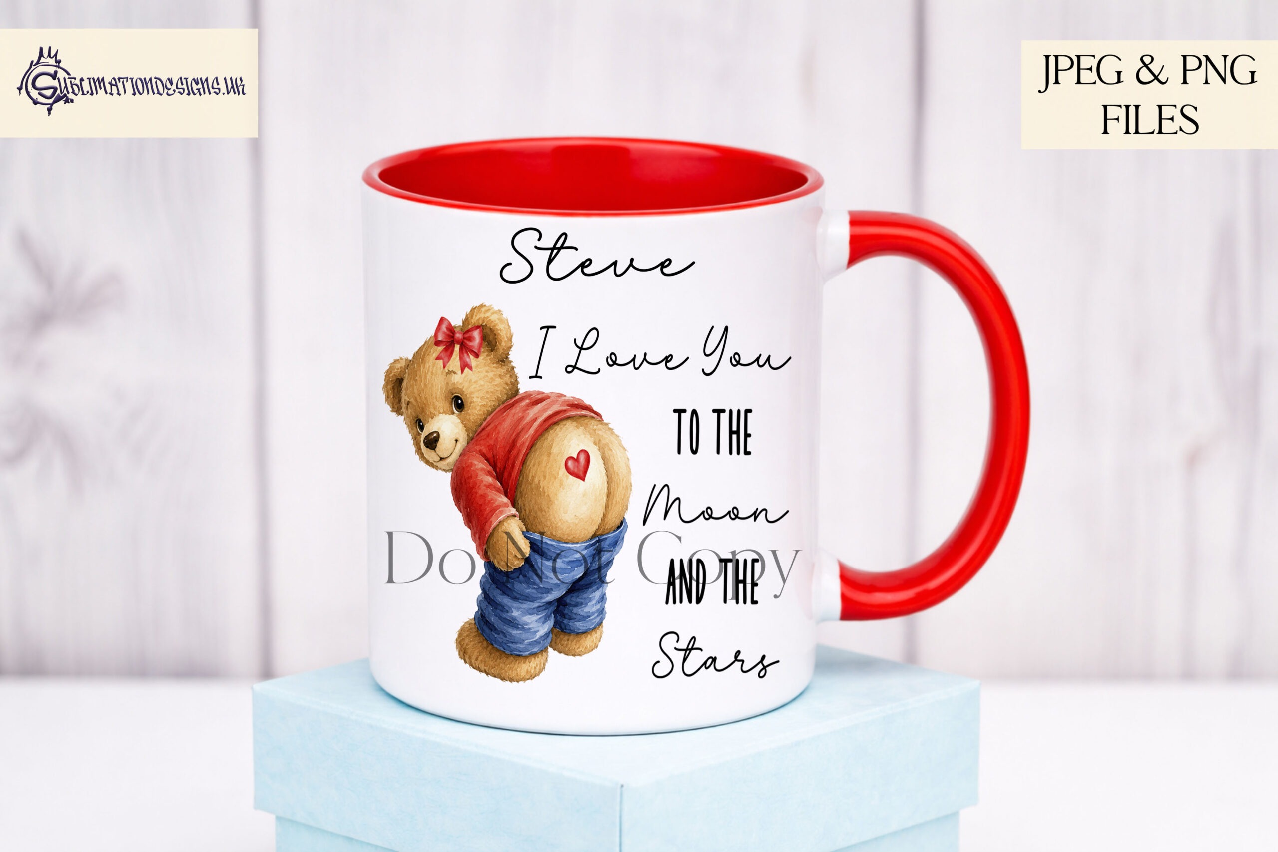 Comedy teddy bear designs with cheeky bare bum humour for mugs cards keyrings and novelty gifts