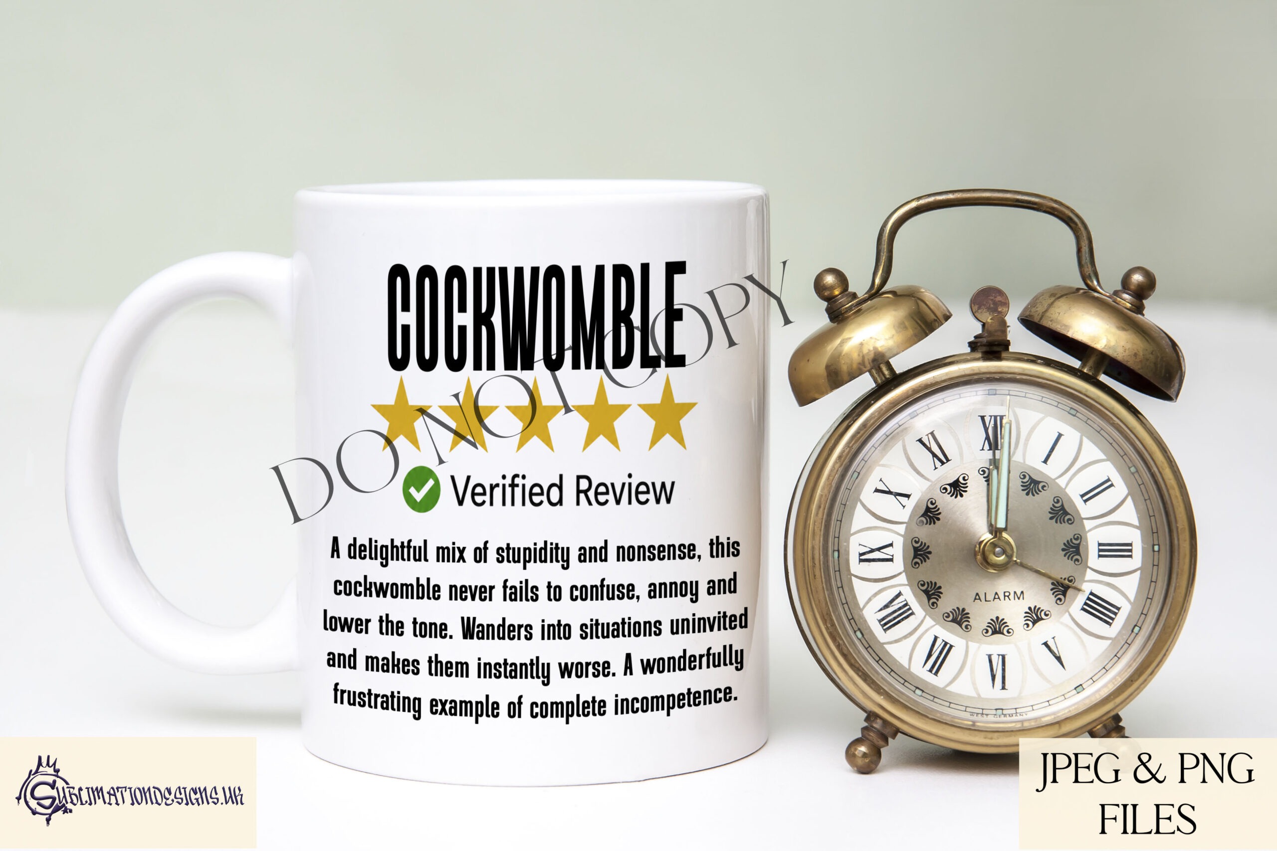 5 star review style comedy designs with adult humour insults for mugs cards and novelty gifts