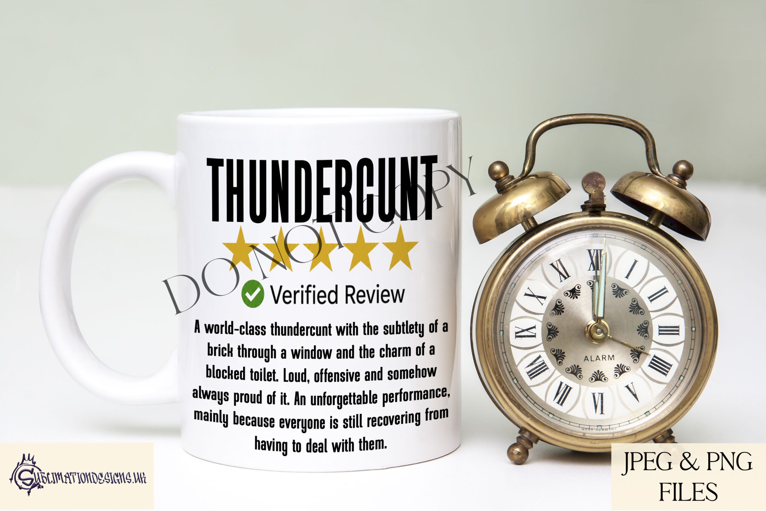 5 star review style comedy designs with adult humour insults for mugs cards and novelty gifts
