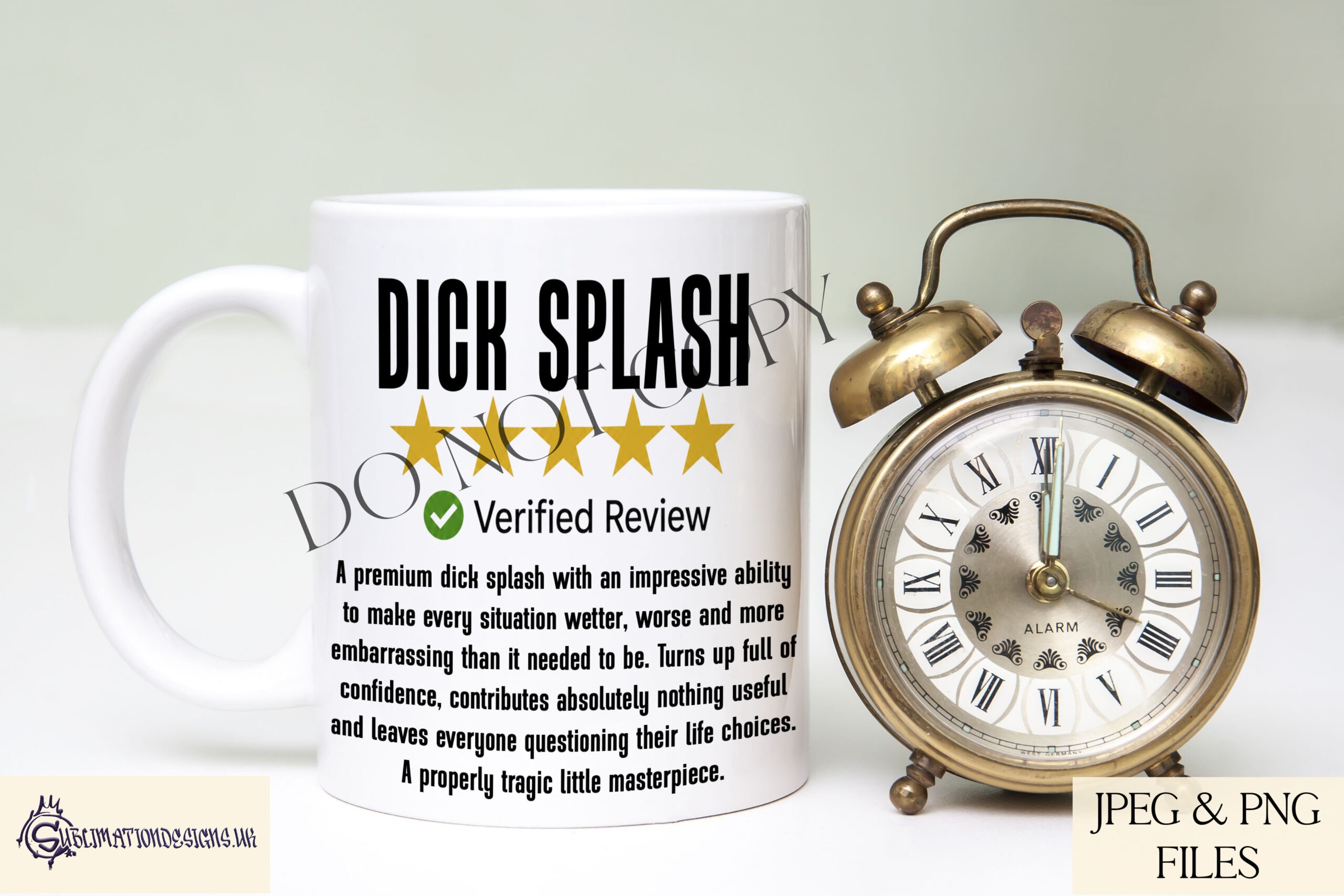 5 star review style comedy designs with adult humour insults for mugs cards and novelty gifts