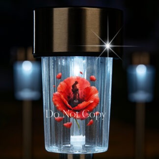Poppy design with soldier silhouette for remembrance gifts slates mugs and keepsakes