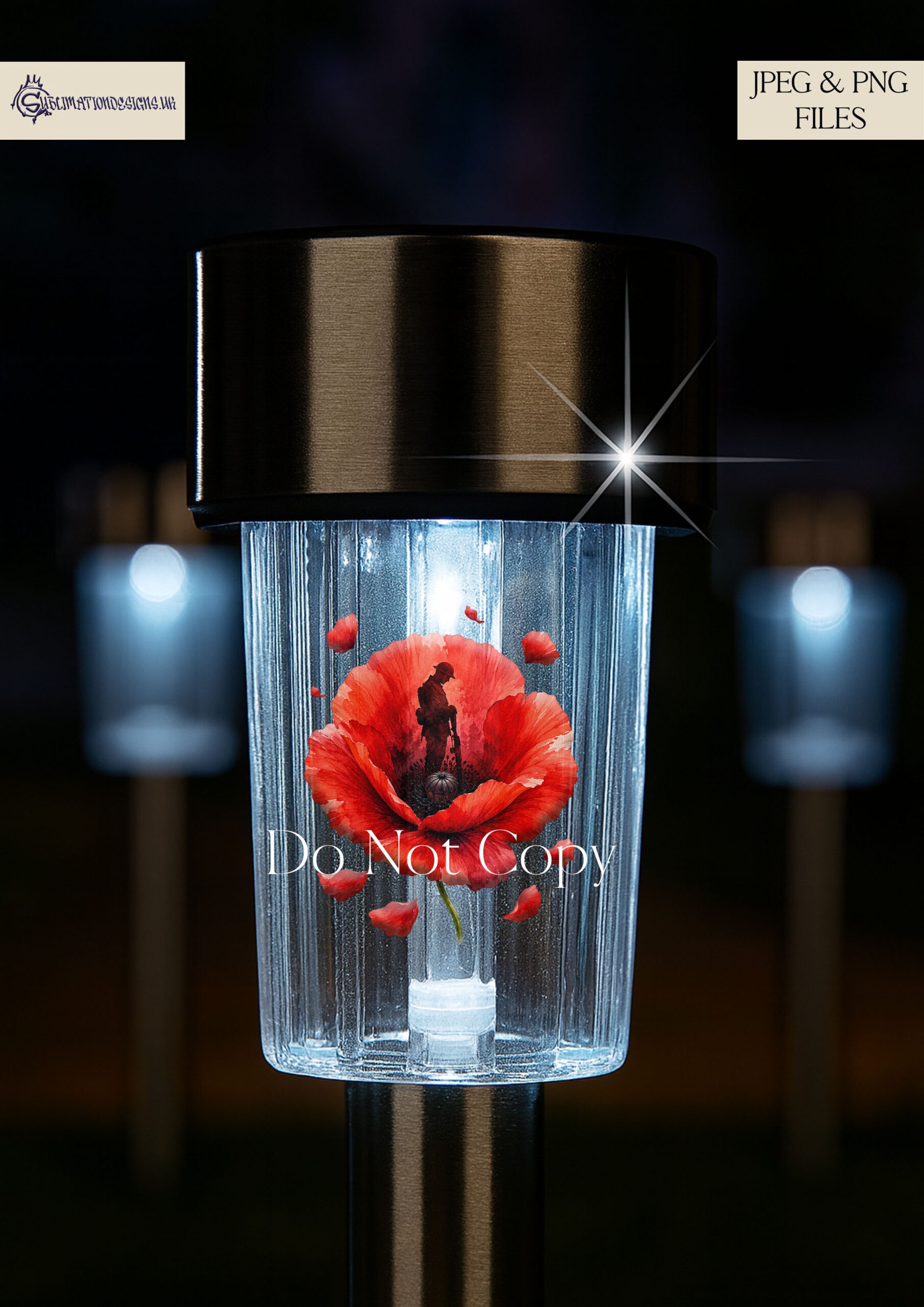 Poppy design with soldier silhouette for remembrance gifts slates mugs and keepsakes
