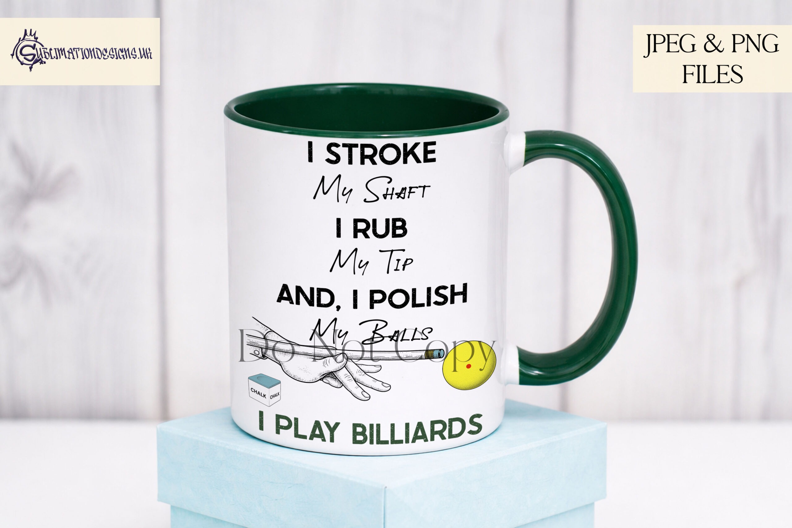 Comedy snooker and billiards designs with cheeky humour phrases for t shirts mugs and novelty gifts