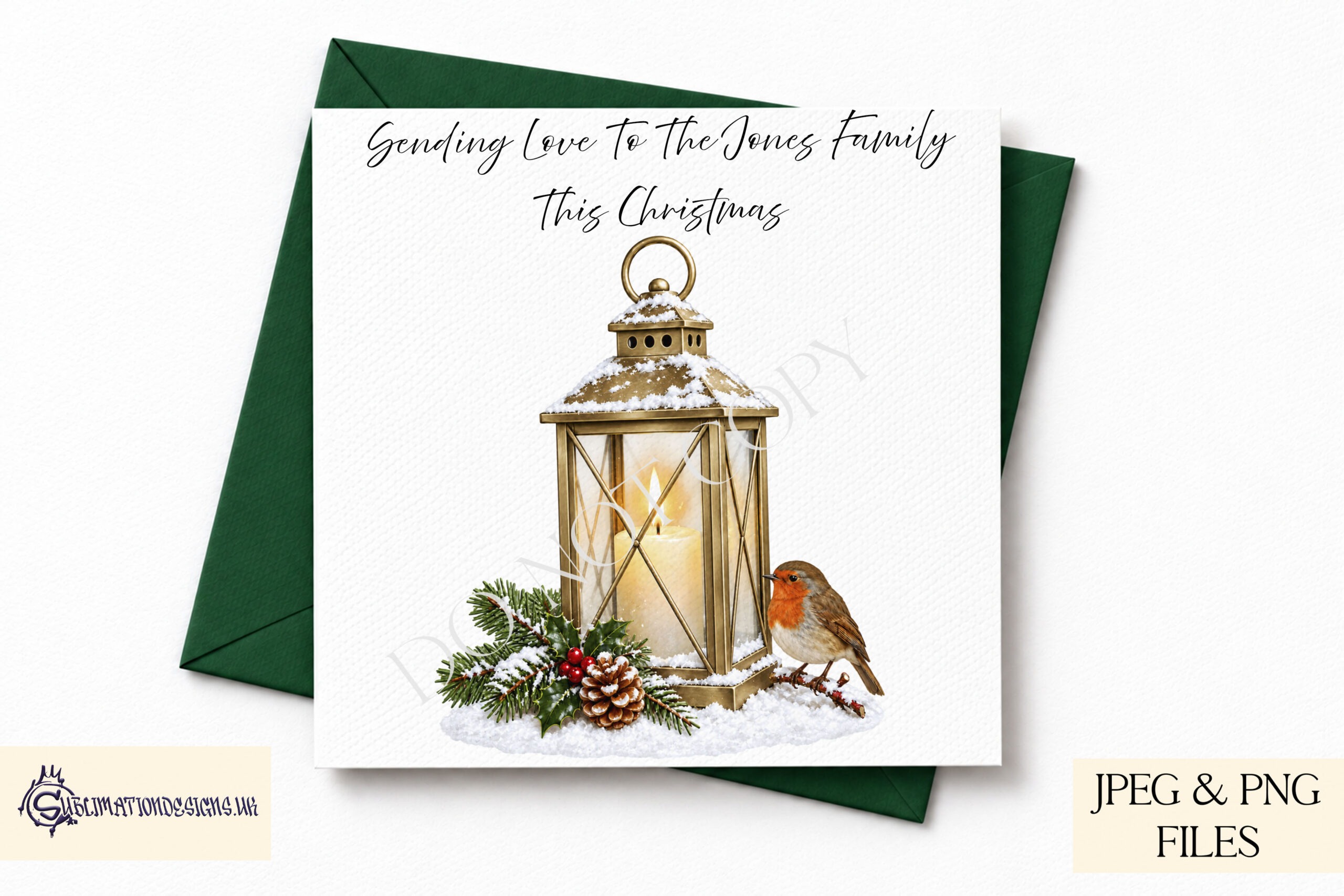 Christmas memorial lantern designs with robin options and gold photo frame for personalised remembrance baubles slates cushions and cards