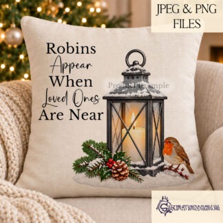 Christmas memorial lantern designs with robin options and gold photo frame for personalised remembrance baubles slates cushions and cards