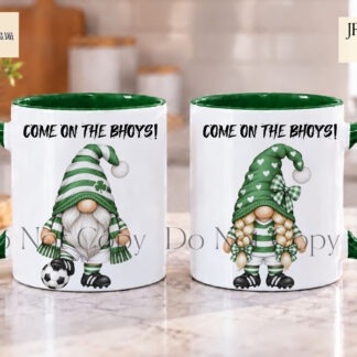 Scottish football fan gonk gnome clip art featuring male and female supporters in Scottish Premiership team colours and Scotland national team colours