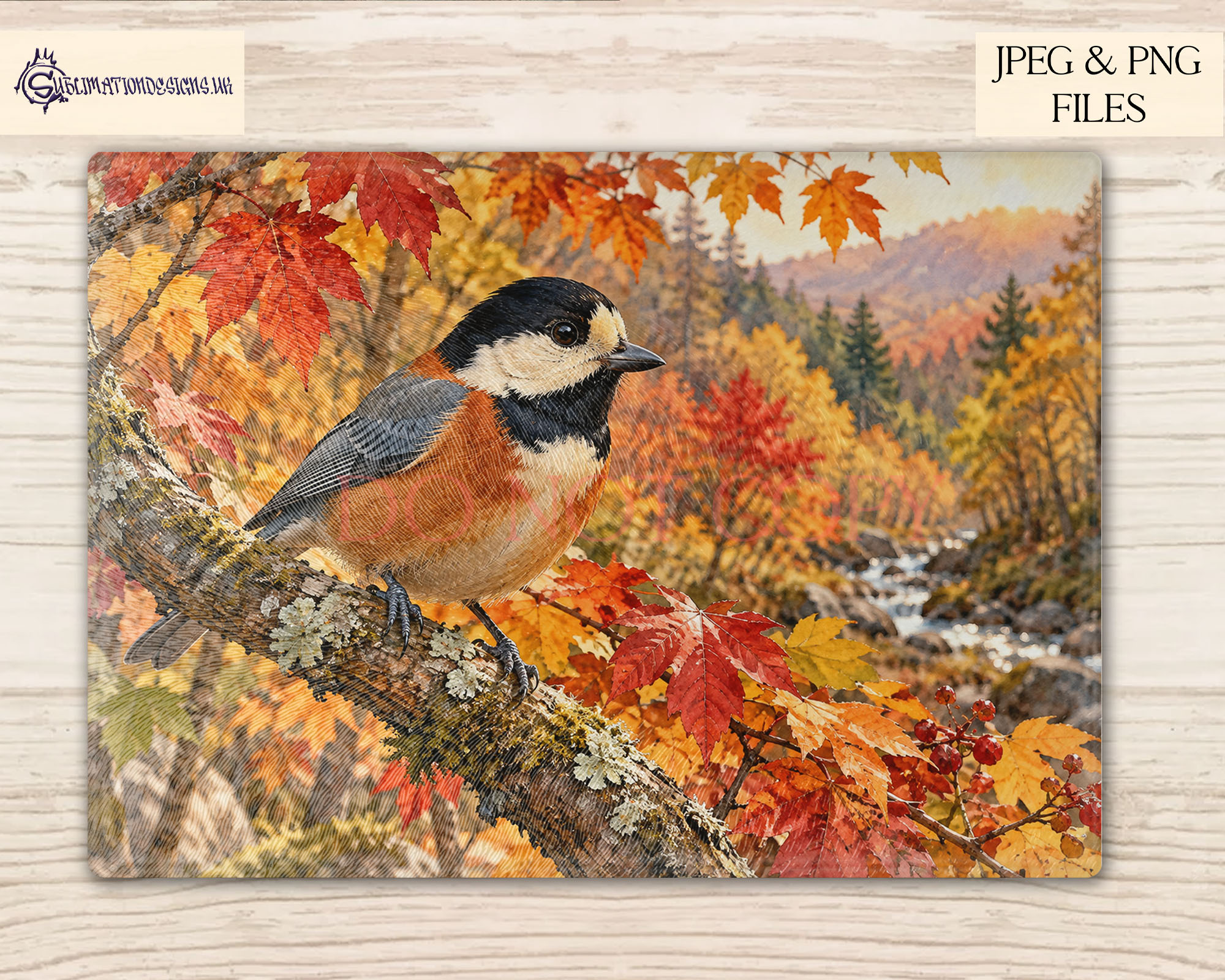 Tits All Year Round comedy calendar designs featuring tit birds in natural settings with monthly and textless A4 landscape versions